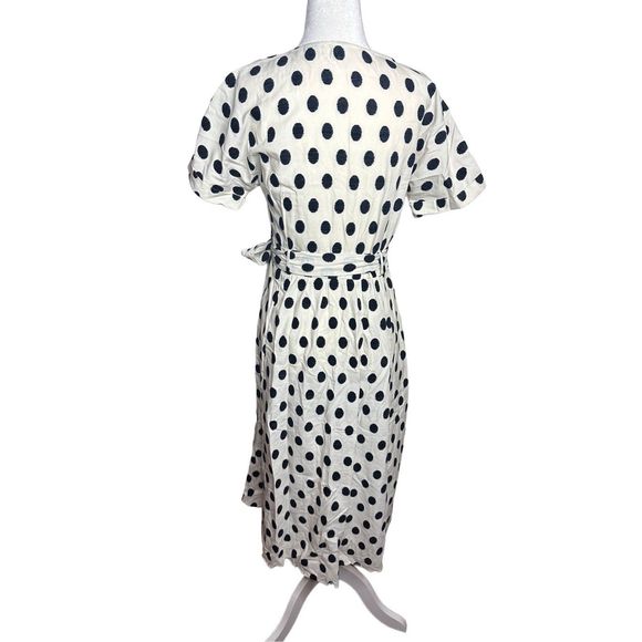 Sezane Robe‎ Marielle Black Dots Ecru Background Dress Size 34 US 2 Women’s - Picture 3 of 8